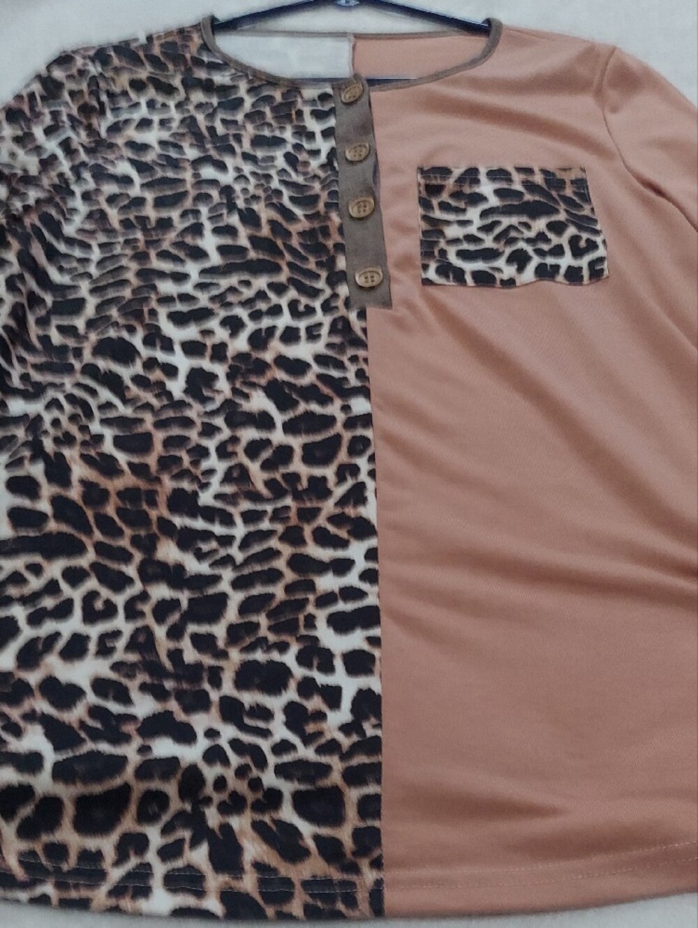 6 for $10 M&M SHEIN Dusty Rose Brown T-Shirt - Picture 5 of 8